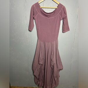 LUNA LUZ Off Shoulder 3/4 Sleeve Tie Dress